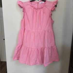 Lavish Pink Ruffle Neckline Top